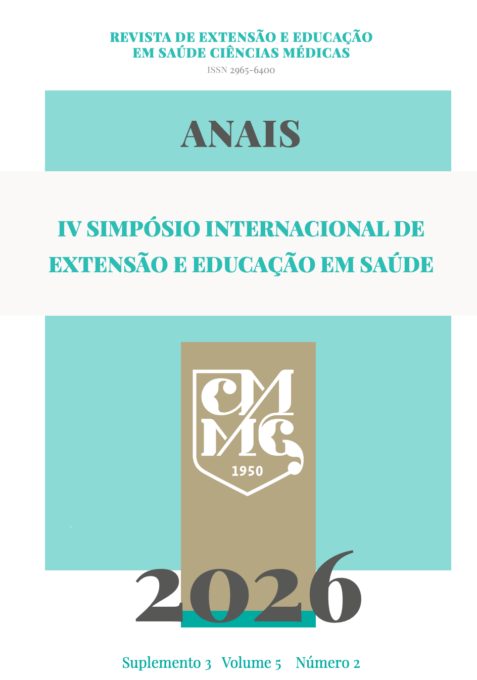 					Visualizar v. 5 n. 2 (2026): Suplemento 3 - Anais do IV Simpósio Internacional de Extensão e Educação em Saúde
				